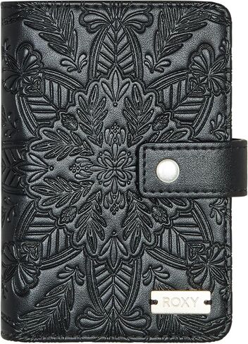 Roxy Womens Polita Bifold Wallet | Eco-Friendly | Lightweight | Recycled Polyester | Card Slots | Change Pocket - Anthracite in Saudi Arabia