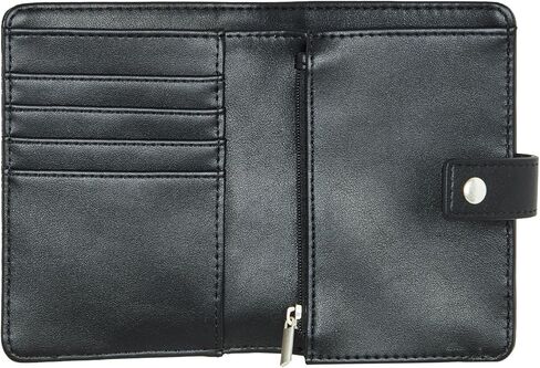 Roxy Womens Polita Bifold Wallet | Eco-Friendly | Lightweight | Recycled Polyester | Card Slots | Change Pocket - Anthracite in Saudi Arabia