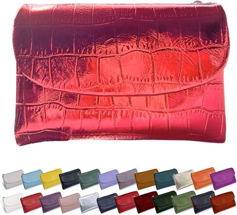 محفظة RFID من الجلد الحقيقي بيبل للجنسين، محفظة جلدية بيبل ثمينة للنساء، محفظة جلدية أصلية متعددة الوظائف مع سحاب، محفظة عملات معدنية كلاسيكية ذات سعة كبيرة (#30) in Kuwait