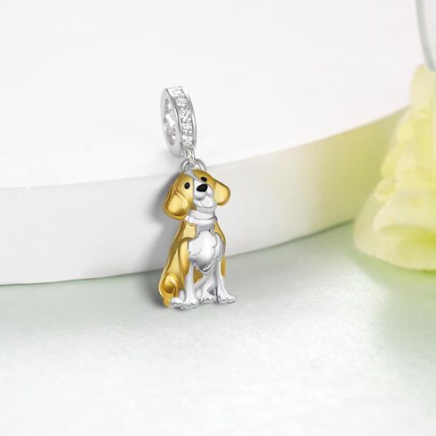 Beagle Gifts 925 Sterling Silver Beagle Charm Cute Animal Dog Jewelry Gifts for Women in Saudi Arabia