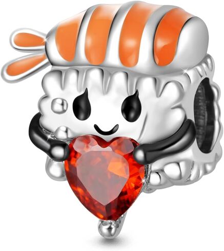 GNOCE Unicorn Dog Charms for Women 925 Sterling Silver Cat Bead Animal Charm Fit Bracelets/Necklace Jewelry Gift For Women Wife (Sushi Roll) in Saudi Arabia