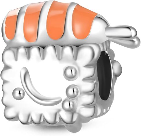 GNOCE Unicorn Dog Charms for Women 925 Sterling Silver Cat Bead Animal Charm Fit Bracelets/Necklace Jewelry Gift For Women Wife (Sushi Roll) in Saudi Arabia
