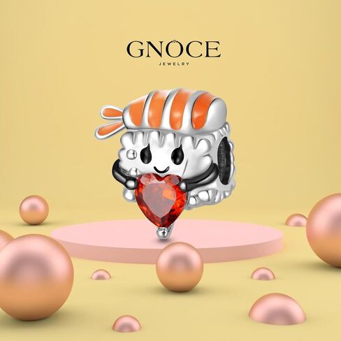 GNOCE Unicorn Dog Charms for Women 925 Sterling Silver Cat Bead Animal Charm Fit Bracelets/Necklace Jewelry Gift For Women Wife (Sushi Roll) in Saudi Arabia