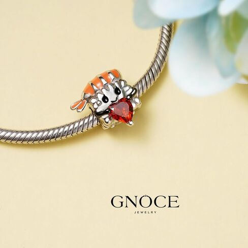 GNOCE Unicorn Dog Charms for Women 925 Sterling Silver Cat Bead Animal Charm Fit Bracelets/Necklace Jewelry Gift For Women Wife (Sushi Roll) in Saudi Arabia