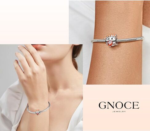 GNOCE Unicorn Dog Charms for Women 925 Sterling Silver Cat Bead Animal Charm Fit Bracelets/Necklace Jewelry Gift For Women Wife (Sushi Roll) in Saudi Arabia