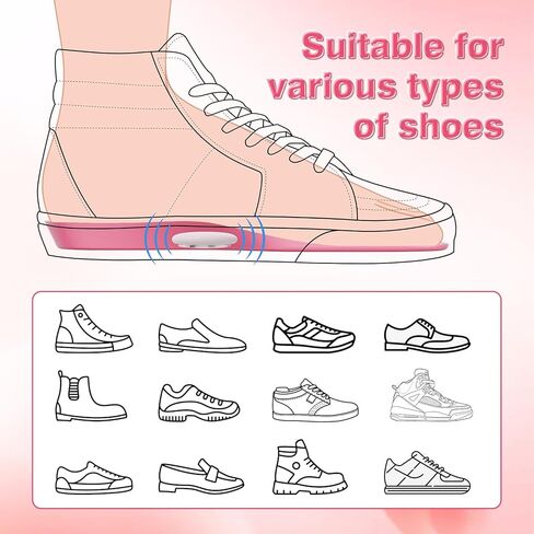 Insoles Compatible with Airtag Hidden Holder for Kids, Tracker Device Case Comfortable Shoe Inserts for Children Adults and Elderly, Cute Flower Inserts for Shoes Pink 175-190mm in Saudi Arabia