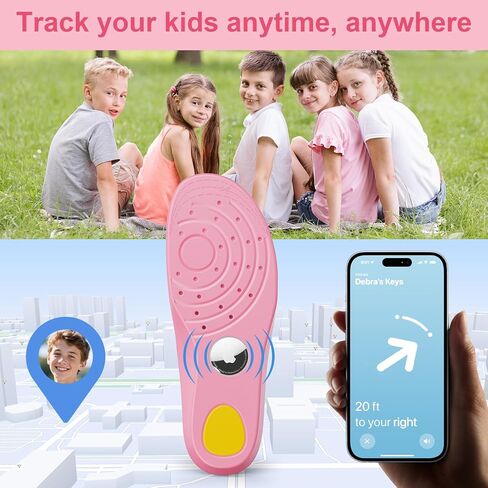 Insoles Compatible with Airtag Hidden Holder for Kids, Tracker Device Case Comfortable Shoe Inserts for Children Adults and Elderly, Cute Flower Inserts for Shoes Pink 175-190mm in Saudi Arabia
