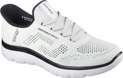 Skechers - حذاء رجالي Summits - Perfo سهل الارتداء، اللون أبيض/أسود، المقاس: 11.5 M US in Saudi Arabia