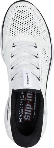 Skechers - حذاء رجالي Summits - Perfo سهل الارتداء، اللون أبيض/أسود، المقاس: 11.5 M US in Saudi Arabia