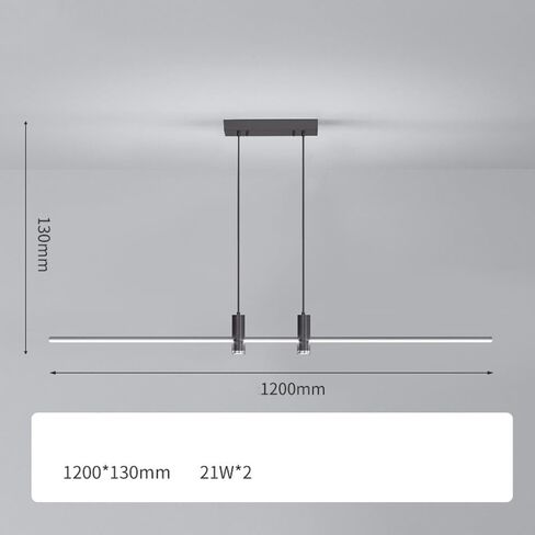 LNPTAL الحديثة LED الخطي قلادة الخفيفة، أنبوب نحيل عكس الضوء طويل الثريا بقعة ضوء، شريط أسود الصناعية شنقا مصباح لطاولة بلياردو، جزيرة المطبخ in Kuwait