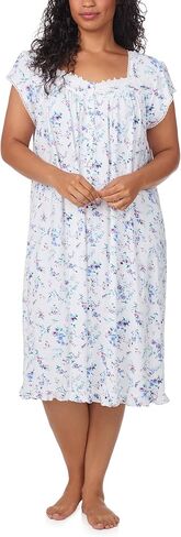 Eileen West Sleepwear & Loungewear for Women - Cotton Pointelle Knit Collection - Lightweight Cap Sleeve Waltz Nightgown in Saudi Arabia