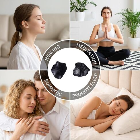 2 Pcs Black Obsidian Raw Crystals, 1.2-2" Large Natural Rough Stones Rocks Healing Crystal for Tumbling Cabbing Polishing Decoration Wire Wrapping Wicca Reiki in Saudi Arabia