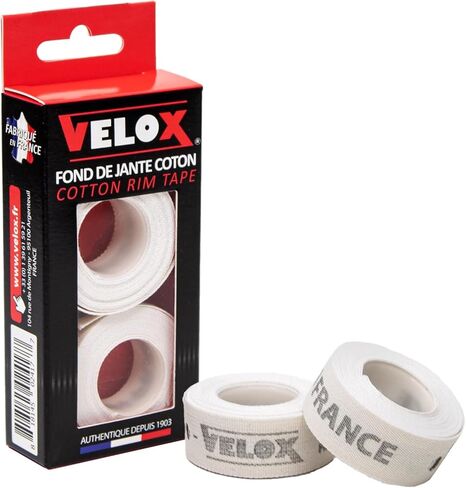 Velox Unisex Deluxe Cotton Rim Tape, White, 19mm Pair UK in Saudi Arabia
