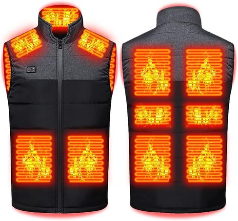 Heated Vest for Men Women,USB Electric Rechargeable Jacket 11 Heating Warming Vests for Fishing Hunting,Battery not Included in Saudi Arabia