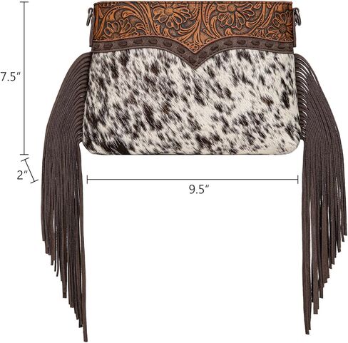 Trinity Ranch Western Crossbody bag for Women Hair-On Cowhide Purse in Saudi Arabia