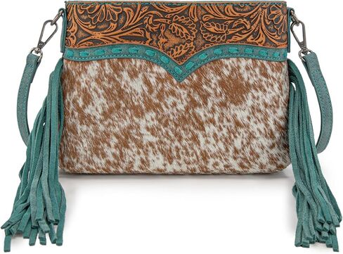 Trinity Ranch Western Crossbody bag for Women Hair-On Cowhide Purse in Saudi Arabia