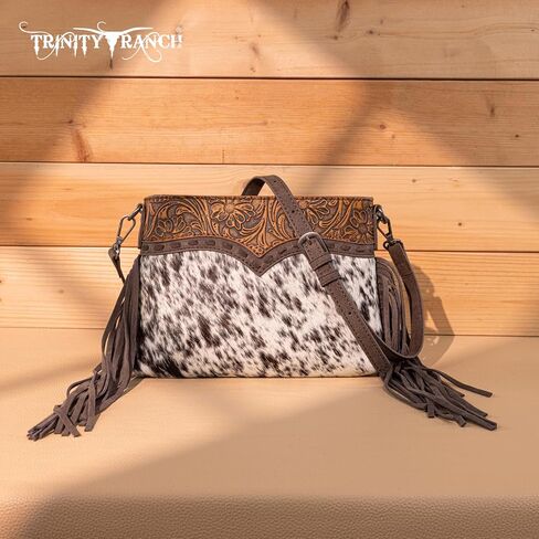 Trinity Ranch Western Crossbody bag for Women Hair-On Cowhide Purse in Saudi Arabia