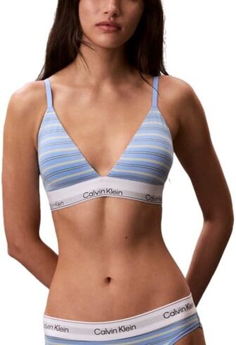 Calvin Klein Womens Icon Cotton Modal Lightly Lined Triangle Bralette in Saudi Arabia