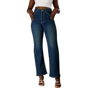 Flattering High-Waist Jeans for Women –Stretchy Premium Denim, Slimming Straight & Wide-Leg Fit, Petite to Plus Sizes in Saudi Arabia