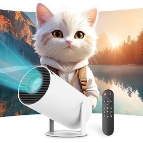 【Netflix-Licensed & Auto Focus/Keystone】Smart Projector with Wifi and Bluetooth, Native 1080P 4K Support Outdoor Movie Projector, Home Ceiling Portable Mini Projector with Stand TV Cast in Kuwait