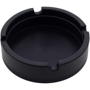 Healifty 1pc Outdoor Silicone Ashtray: Unbreakable Heat Resistant Rubber for Patio Deck Poolside - Portable Black Ash Tray for Office Home Decor in Kuwait