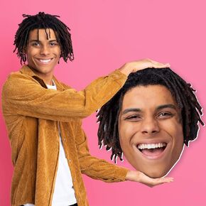 Big Head Cutout - Custom Made Vinyl - Personalized Face Cutouts for Special Occasions - Big Cut Out Heads for Party Decor, Photo Props, Graduation, Events & Celebrations (2ft., 24" x 16") in Saudi Arabia