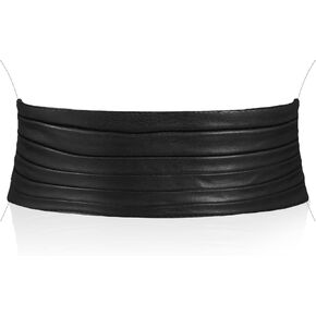 Sibba Black Elastic Wide Belts, Leather Corset Belt Thick Waist Belts, Stretchy Cinch Belt Vintage Waistband for Women Dress Party in Saudi Arabia