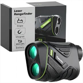 Flysocks Golf Rangefinder مع منحدر، 1200 ياردة مكتشف نطاق الليزر، تكبير 7X، مكتشف نطاق قابل لإعادة الشحن للعب الجولف مع اهتزاز قفل سارية العلم، شريط مغناطيسي، ملحقات الجولف للصيد in Kuwait