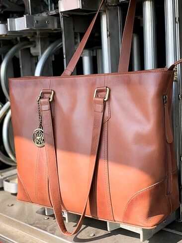Smith & Wesson Travel Tote – Concealed Carry Leather Tote Bag with Secure CCW Compartment - Brown in Saudi Arabia