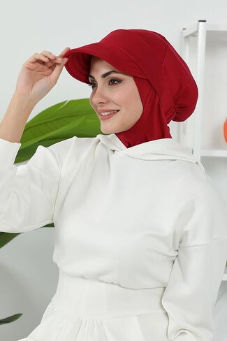 Detachable Visor Cotton Turban for Women Strech Head Wrap Combed Cotton Stylish One-Size Cap in Kuwait