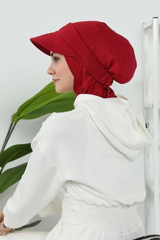 Detachable Visor Cotton Turban for Women Strech Head Wrap Combed Cotton Stylish One-Size Cap in Kuwait