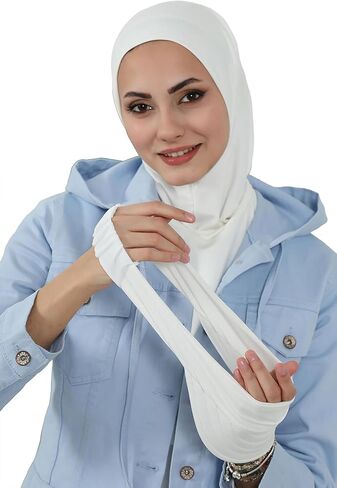 Detachable Visor Cotton Turban for Women Strech Head Wrap Combed Cotton Stylish One-Size Cap in Saudi Arabia