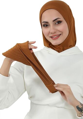 Detachable Visor Cotton Turban for Women Strech Head Wrap Combed Cotton Stylish One-Size Cap in Kuwait