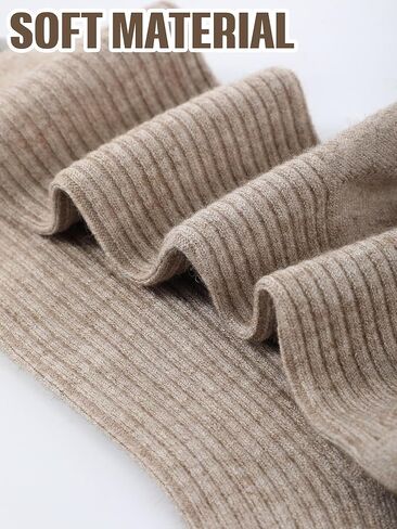 Shihanee 6 Pairs Women’s Wool Crew Socks for Women Soft Ribbed Knit Slouchy Socks for Boots Cold Weather Daily Wear in Saudi Arabia