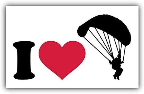 أنا أحب Skydiver جولة الغزل الفولاذ المقاوم للصدأ سلسلة المفاتيح المعدنية حلقة مزدوجة من جانب التصميم in Kuwait