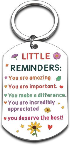 Tween Girls Gifts, College Gift for Girls, Valentine Keychain Gift for Daughter Age 20s-Inspirational Gifts for Daughter 8 12 16 21, Little Reminder Keychain-School Supplies for High School Student in Saudi Arabia