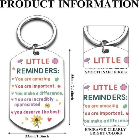 Tween Girls Gifts, College Gift for Girls, Valentine Keychain Gift for Daughter Age 20s-Inspirational Gifts for Daughter 8 12 16 21, Little Reminder Keychain-School Supplies for High School Student in Saudi Arabia