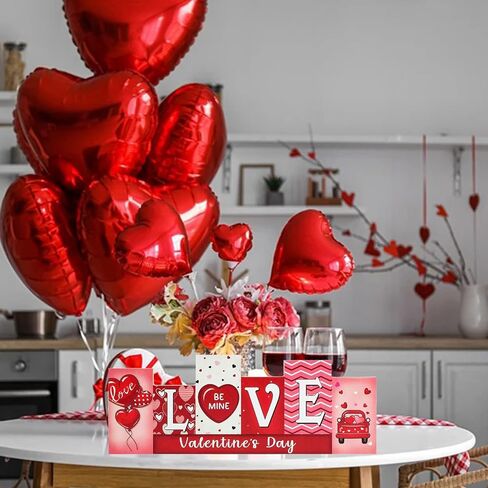 Valentines Day Decorations St Patricks Day Decorations Wooden Table Sign, LOVE & LUCKY Reversible Tabletop Decor Double-Sided Multi Theme Irish Farmhouse Table Centerpiece for Home Office Restaurant in Saudi Arabia