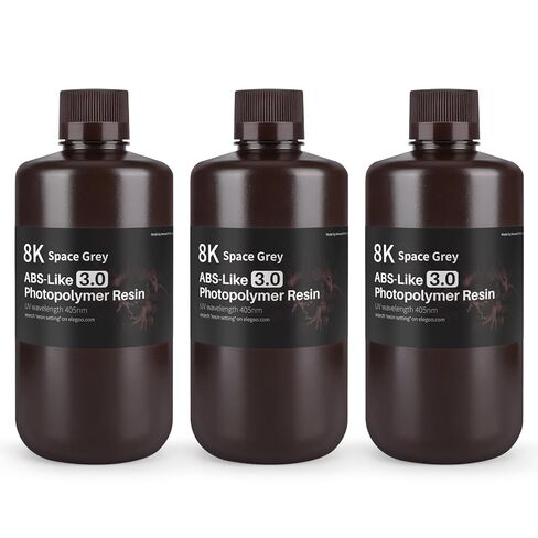 ELEGOO ABS-Like الراتنج 2.0 فوتوبوليمر راتنج معالجة بالأشعة فوق البنفسجية 40nm ABS راتنج ثلاثي الأبعاد لطابعة LCD ثلاثية الأبعاد رمادي 1000G in Kuwait