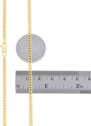 Nuragold 10k Real Yellow Gold Miami Cuban Lightweight Link 3mm Chain Bracelet or Anklet (7"-9") Italian Jewelry for Men & Women in Saudi Arabia