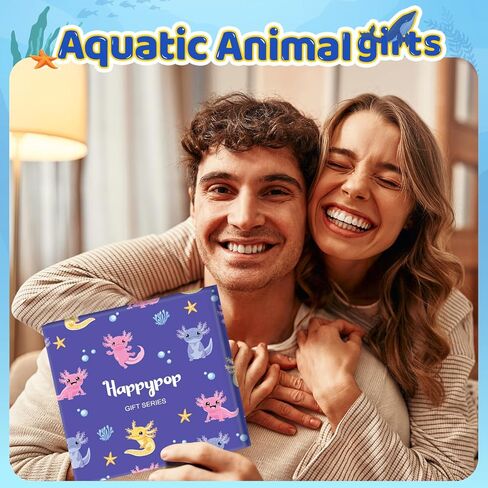 هدايا HAPPYPOP Axolotl للنساء والرجال - جوارب Axolotl لطيفة، حشوات هدايا للحيوانات للمراهقين in Saudi Arabia