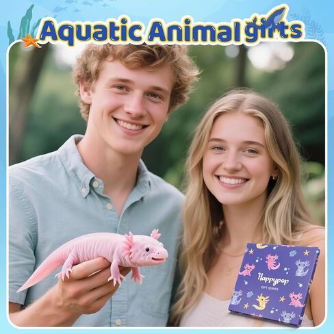 هدايا HAPPYPOP Axolotl للنساء والرجال - جوارب Axolotl لطيفة، حشوات هدايا للحيوانات للمراهقين in Saudi Arabia