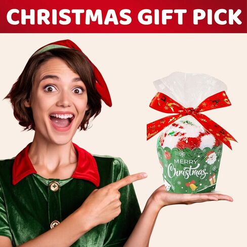 HAPPYPOP Cozy Christmas Socks Gift - Elf Candy Cane Lights Xmas Socks for Adults in Saudi Arabia