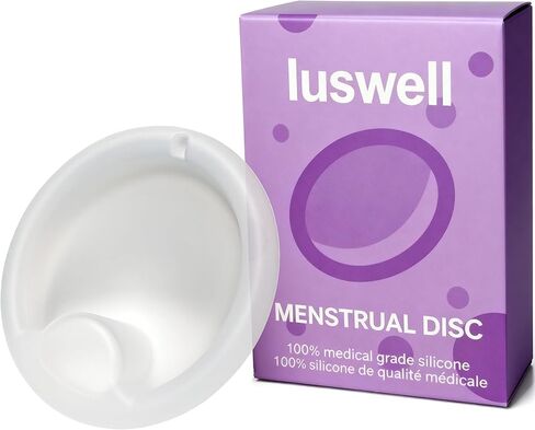 Menstrual Disc Alternative to Tampons | Organic 100% Medical-Grade Silicone | Leak-Free, Reusable & FSA Eligible Feminine Product | Hypoallergenic, BPA-Free, with Sterilizer & Travel Pouch (L) in Saudi Arabia