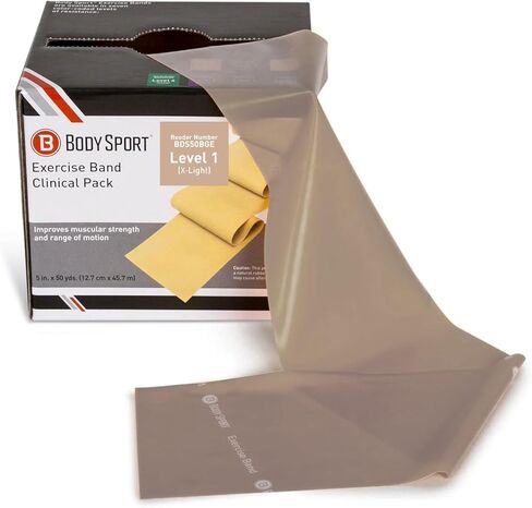 Body Sport Exercise Bands - Resistance Bands in 50 yard Rolls for Fitness, Stretching, or Physical Therapy in Kuwait