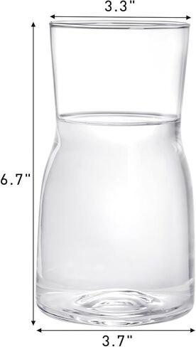 Elsjoy Set of 4 Small Glass Vases, 7" Clear Glass Flower Vase Modern Table Centerpiece for Flower Bouquets, Home Decor, Wedding, Housewarming Gift in Saudi Arabia