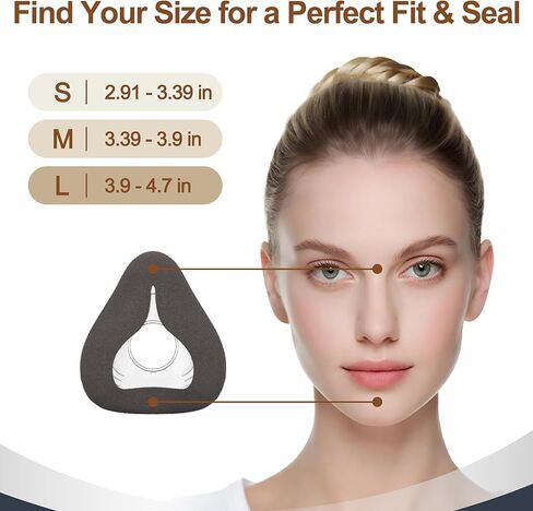 عبوتان من الوسائد المحسنة لـ Airfit F20 وAirtouch F20 Medium، تصميم هجين 3 في 1 مع نسيج السيليكون والإسفنج والمخمل، ناعم ودافئ، ختم موثوق به وملاءمة مثالية لقناع CPAP الأصلي F20 للوجه بالكامل in Kuwait