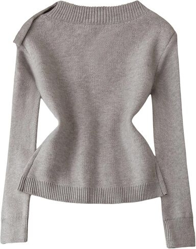 MakeMeChic Women's Long Sleeve Cardigan Sweater Winter Pearl Beaded Collared Business Button Down Sweater in Saudi Arabia