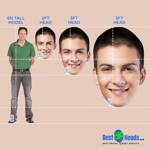 Best BIG Heads™ Cutouts - 2-ft Giant Head Cardboard Cutout in Saudi Arabia