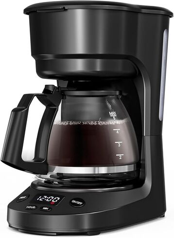 WAA 5 CUP MAKER Coffee Maker ، آلة قهوة محمولة مع مؤقت قابل للبرمجة ، 2H إيقاف التشغيل التلقائي ، تأخير المشروب ، الحفاظ in Kuwait